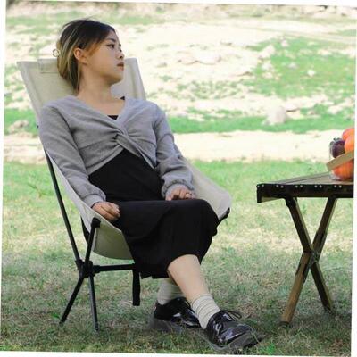 Outdoor portable folding chair Moon back camping space chair