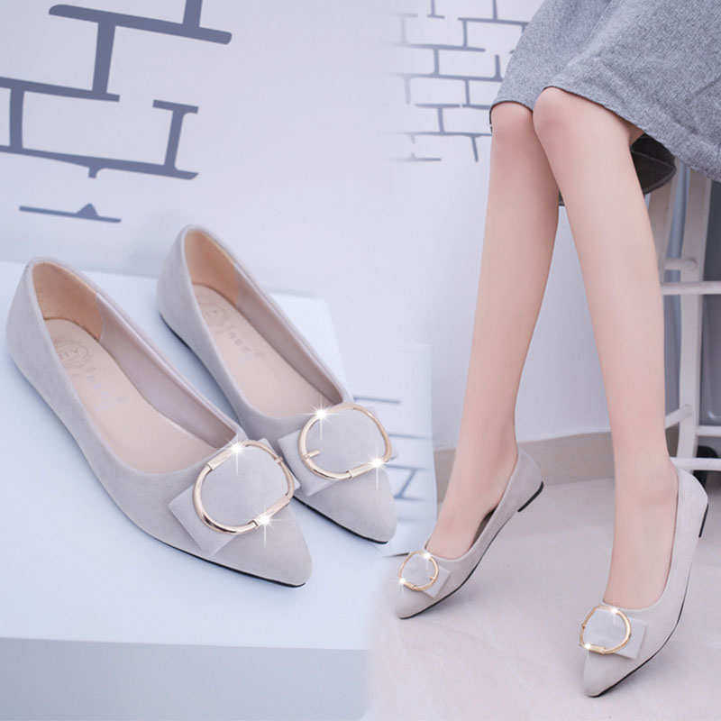 单鞋女2020夏款百搭中跟新款平底鞋浅口尖头休闲软底夏季豆豆鞋女,女鞋,浅口单鞋,淘宝优惠券,粉丝福利购,淘宝优惠卷