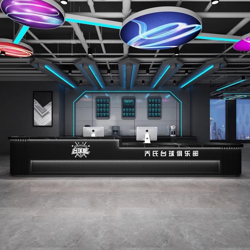 工业风台厅酒球吧吧台收银台轻奢清吧接网咖T电竞酒店KV前台待台