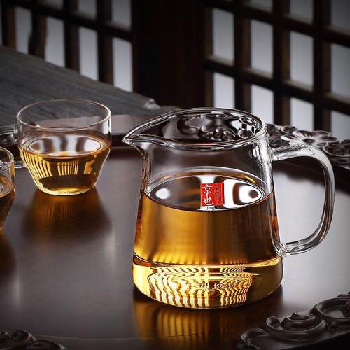 公道杯玻璃加厚带茶滤高端茶壶