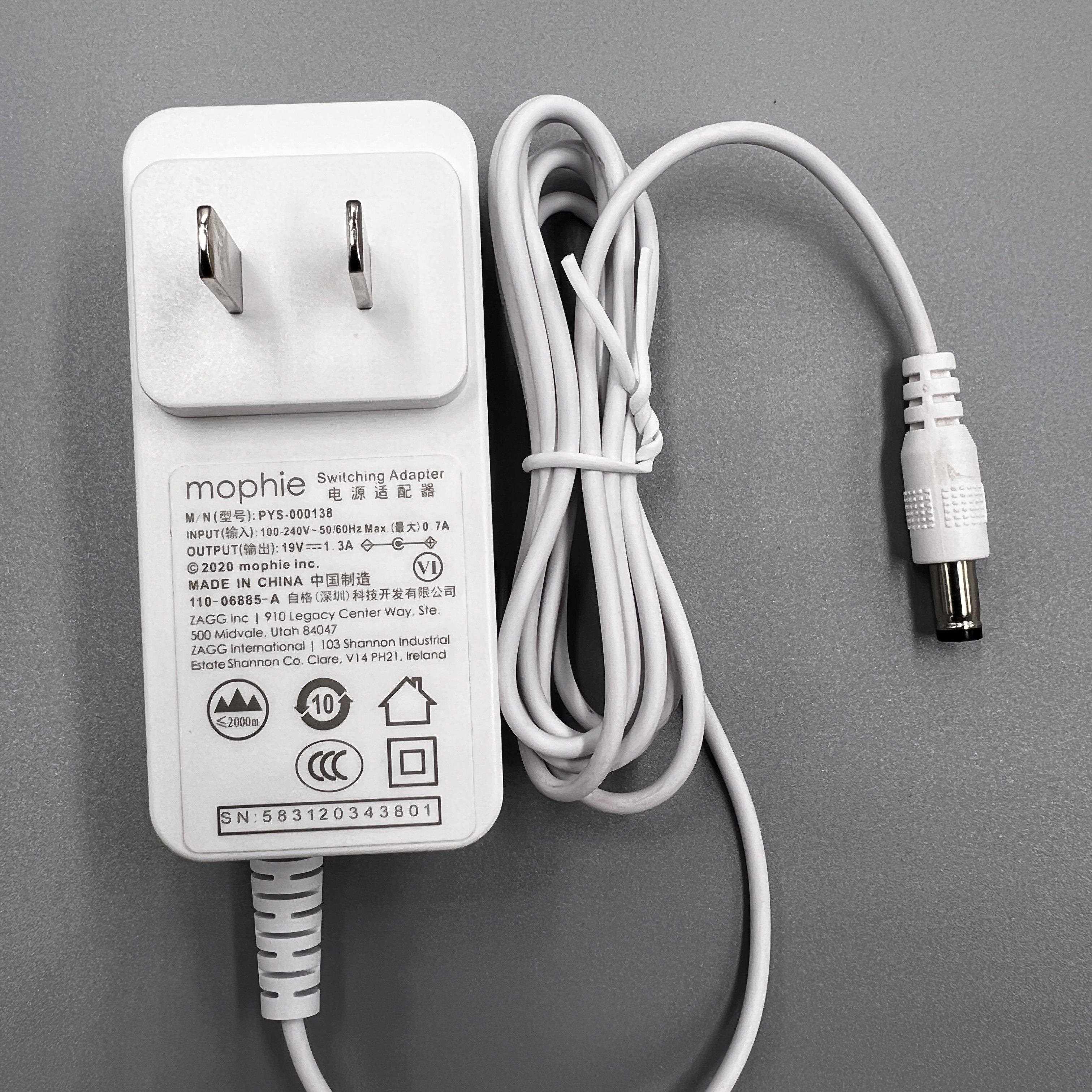 19V1.3A电源配接器mophie原装充电线适用显示器电脑19V充电器