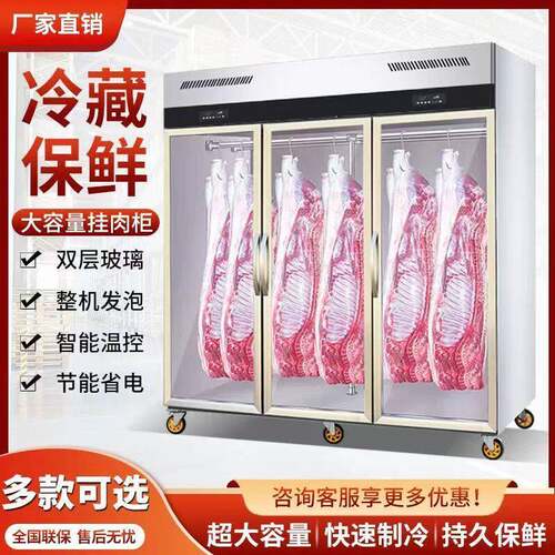 挂肉柜商用大容量保鲜柜鲜肉冷冻柜牛羊肉立式冰柜鲜肉排酸展示柜
