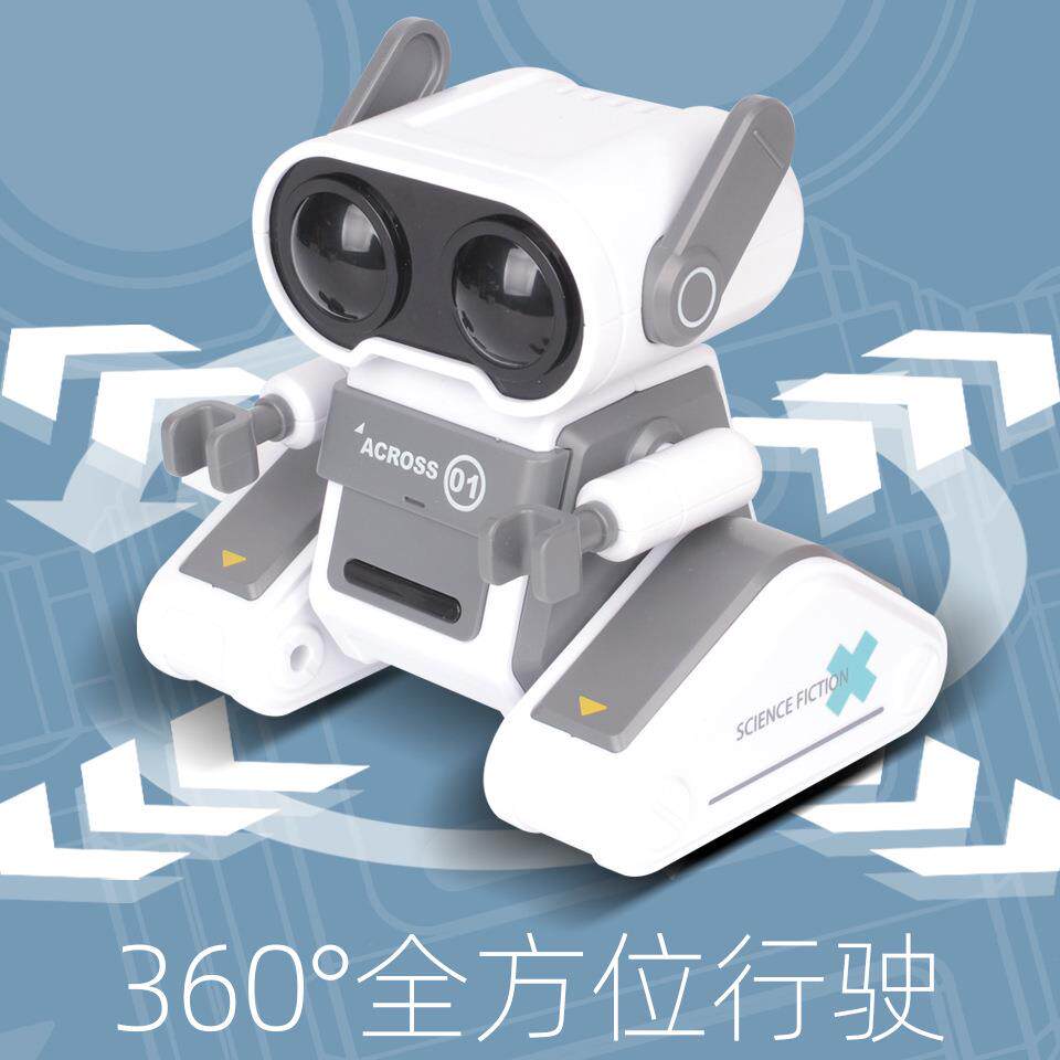 跨境电动机器人JYX001遥控智能互动机器人灯光音乐益智机器人模型