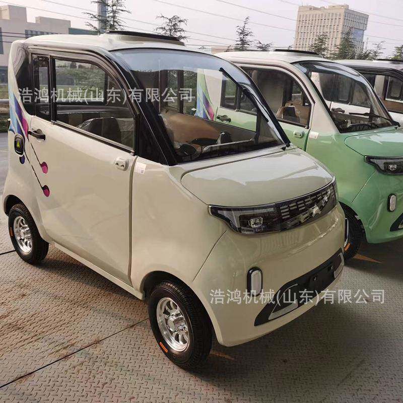 油电两用电动车小型家用代步车接送孩子电动车新能源电动四轮车