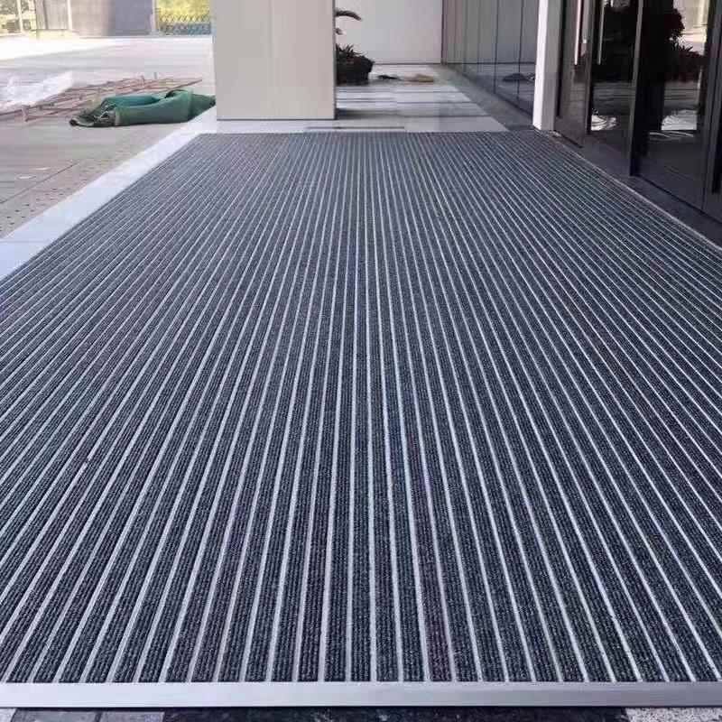 商场入口嵌入式铝合金地垫银行门口除尘刮泥毯4S店平铺金属地垫
