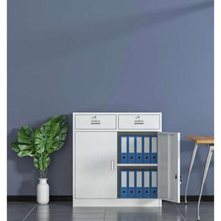 办公室铁皮文件柜中二斗下节矮柜抽屉车间工具柜收纳柜储物柜