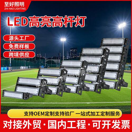 户外防水模组隧道灯100W投光灯大功率球场高杆灯应急照明工程灯具