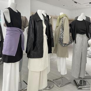店橱窗陈列假人偶扁身展示架全身 模特道具半身扁平胸服装 韩版 女装