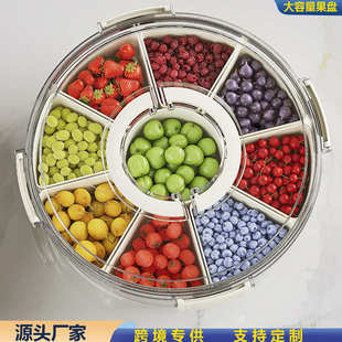 轻奢风塑料干果盘 高级感果盘家用水果盘客厅茶几甜品点心糖果盘