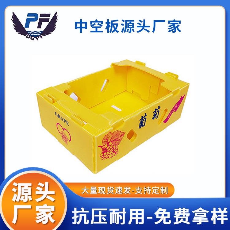 防潮塑料水果塑料礼盒包装箱可印刷图案PP中空板果蔬包装箱