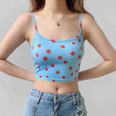 Fashion Women Lady Sweet Floral Print Camis Vest Summer Sexy