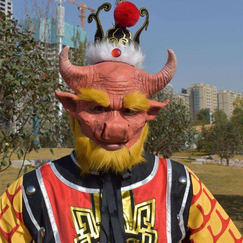 86西游记演出牛魔王演出服成人套装全套表演服装舞台道具面具