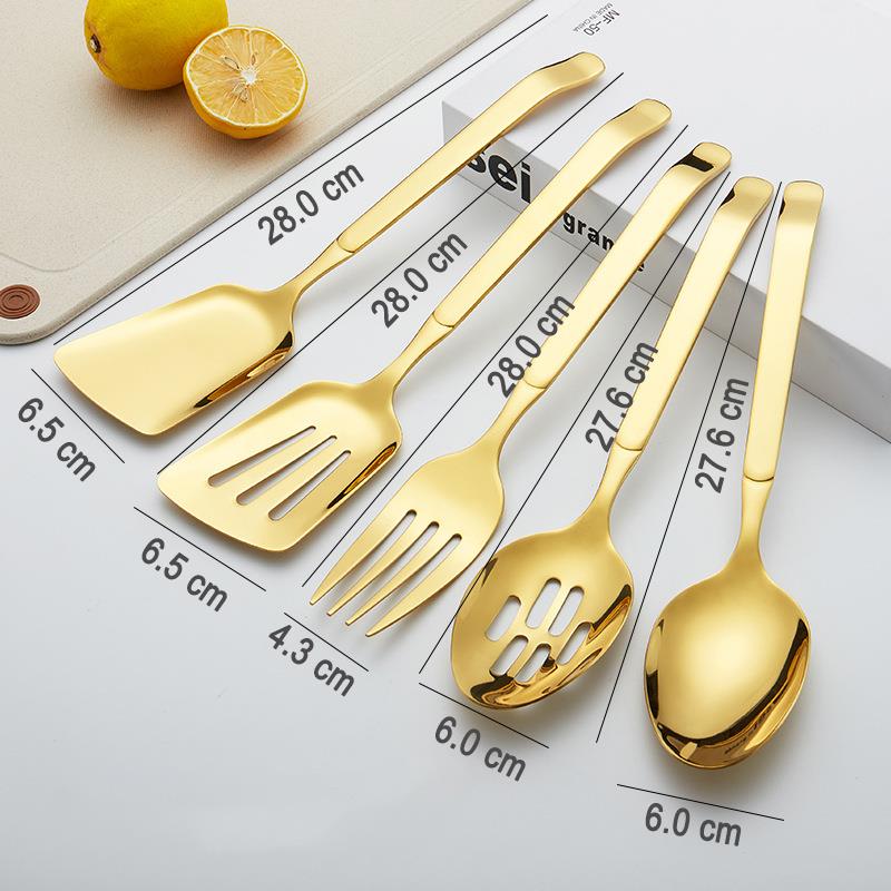 1Pcs Dinnerware Set 304 Stainless Steel Serving Spoon F