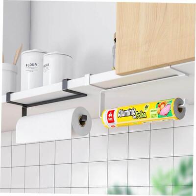 Kitchen Cling Film Storage Rack Paper Towel Holder Rack Wall