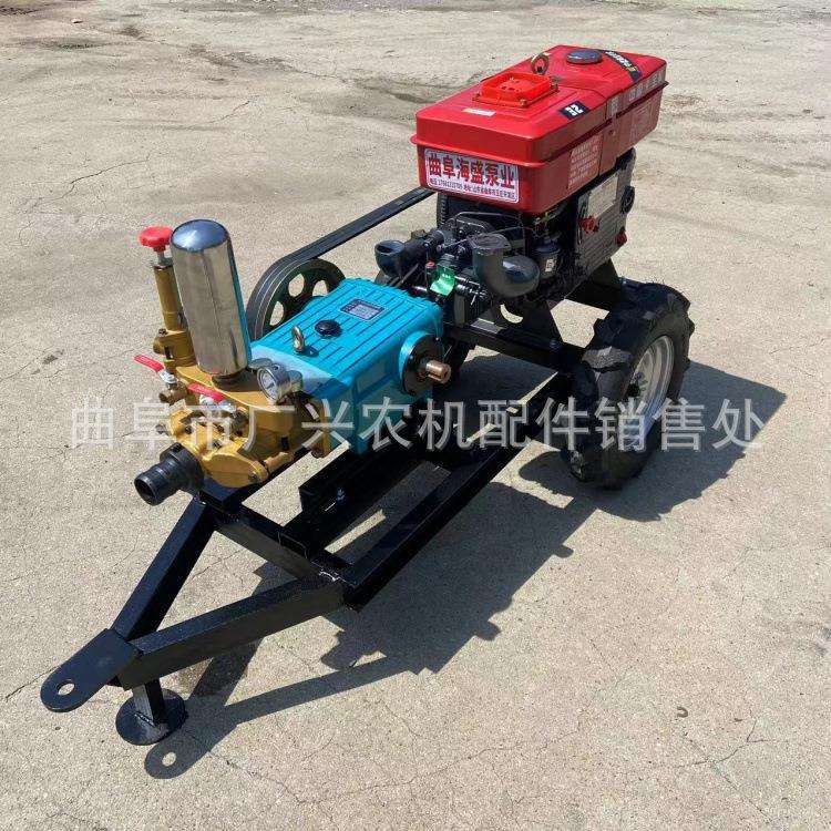 扬程高电机柴油机动力柱塞泵 高压5200型号灌溉泵倒水泵 4000米送