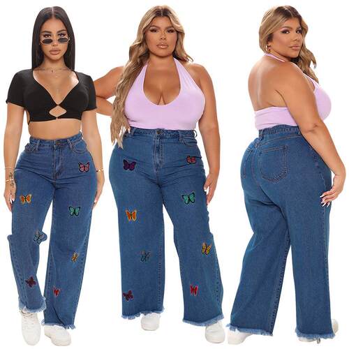 Women's washed denim jeans 女装洗水牛仔裤