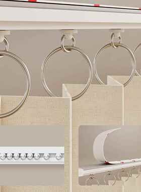 衣无门大柜子遮挡帘衣柜门衣间防尘帘59093全封闭拉帘帘布轨道免