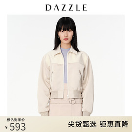 DAZZLE地素奥莱 绣珠片刺绣短款夹克外套女2D3F4091U