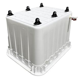 特大号带轮子周转箱养龟带排水口养鱼水箱带孔水产养殖带轱辘鱼桶