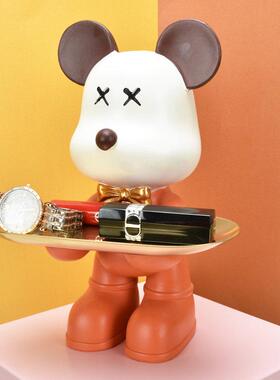 暴力熊钥匙收纳入户门口玄关鞋柜摆件客厅家居装饰品乔迁新居礼品