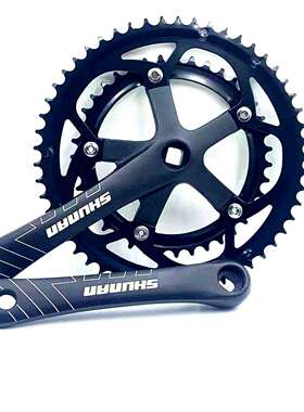 顺安公路车牙盘双盘牙盘铝合金盘片170mm 53-39T曲柄自行车链轮车