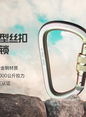 高承重工业主锁CR钢承重4000公斤钢扣大拉力丝扣攀岩主锁