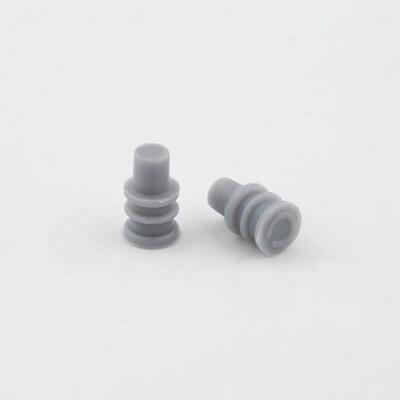 963531-1 灰色实心硅胶堵头汽车接插件 连接器盲堵堵头 1号实心堵