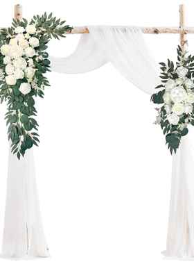 白色门花影道具背景101030装楣拱门花婚庆装饰摄花艺花饰亚马逊跨