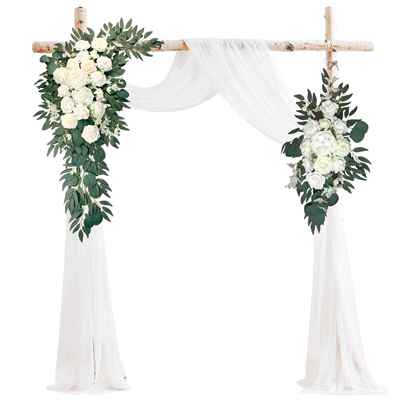 白色门花影道具背景101030装楣拱门花婚庆装饰摄花艺花饰亚马逊跨