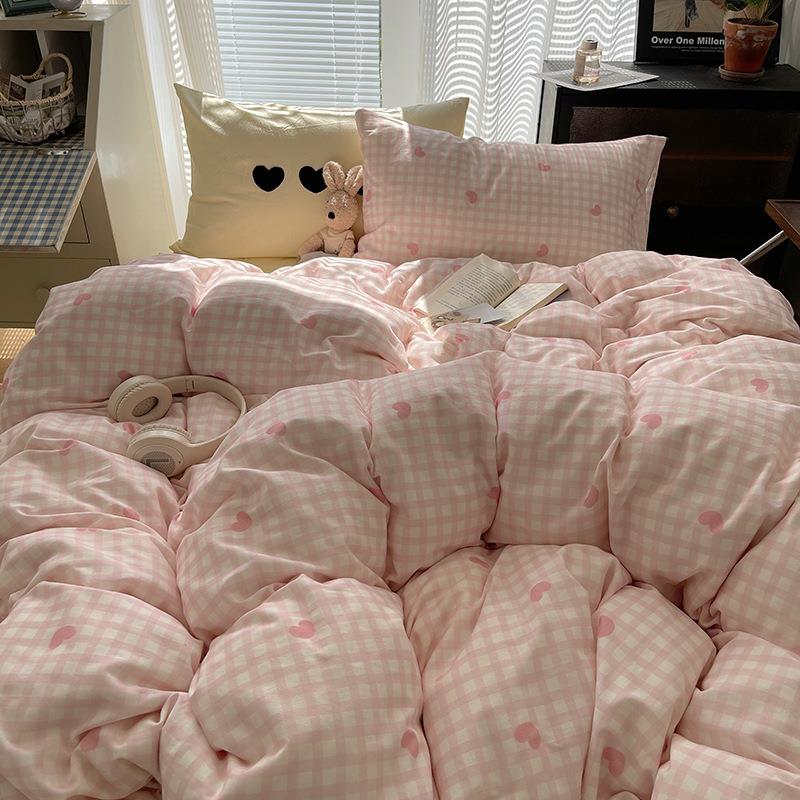 外A类纯棉生水洗棉毛巾套件奶油少女甜心系列taozi学四件绣套里纯