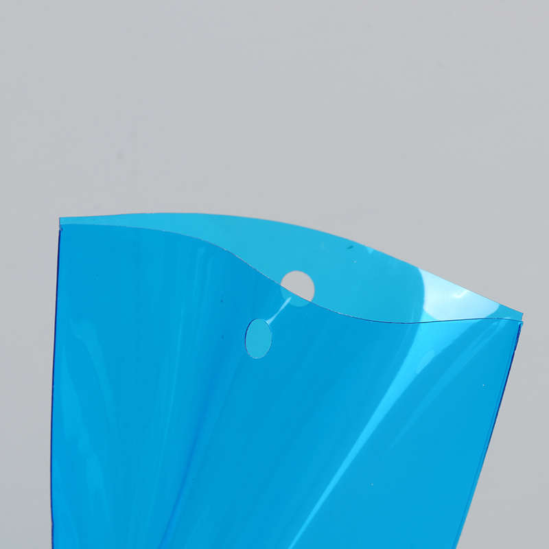 透明吊牌袋子服装商标领标袋彩色软胶打孔塑料平口袋PVC100个一组