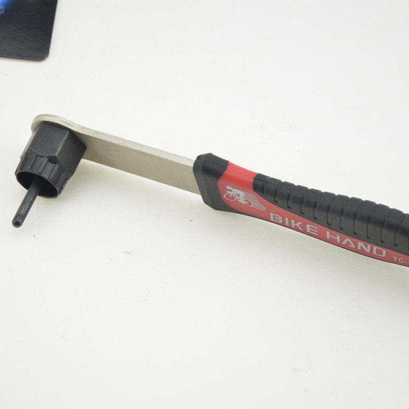 台湾BIKEHAND 自行车卡式飞轮拆装工具 卡飞扳含中心柱 YC-126-2A