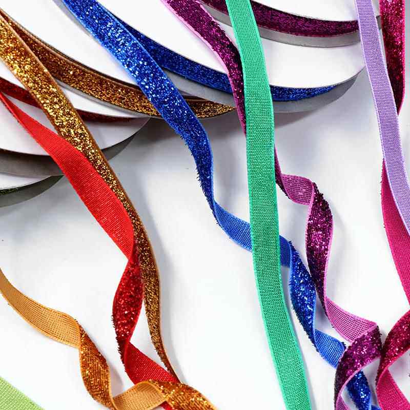 1cm织带金银彩色葱绒带丝绒织带亮片葱绒带无弹小香风服装辅料