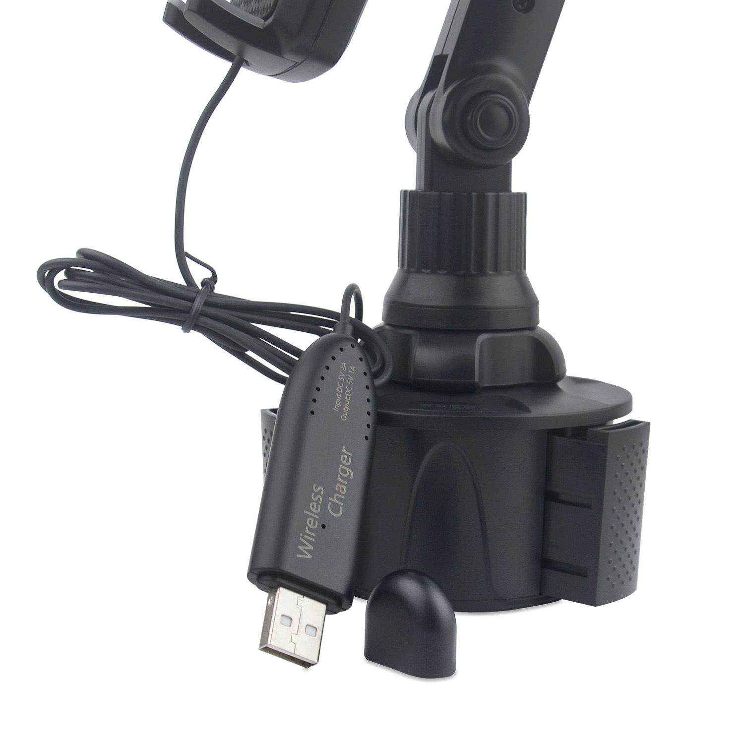 车载无线充汽车水杯支架车载无线充电手机支架中控台水杯座支架
