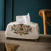 新款 纸巾客厅茶几抽美式 陶瓷 复古抽纸盒盒装 摆件家用盒纸饰欧式