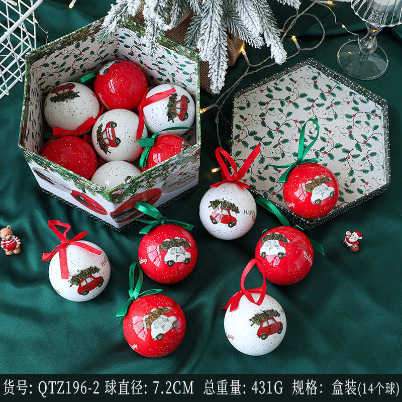 雪人画圣氛围泡沫球装饰装饰品贴纸用品圣诞树老人挂件布置雪花诞