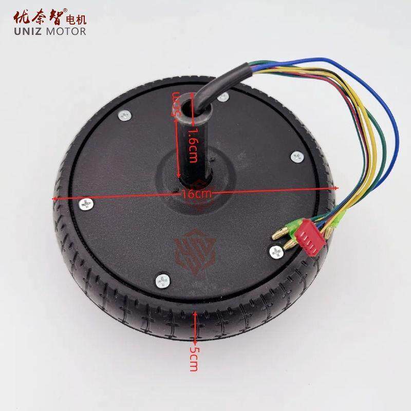 平衡车扭扭车轮毂电机36V350W6.5寸发光无刷电动机实芯电机轮改装