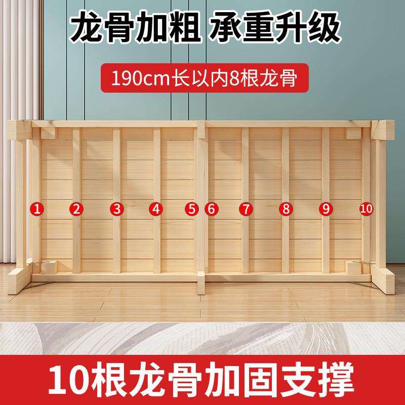 实床松木折叠单人床木双人床午休床可宽侧加边小床儿10253653童拼