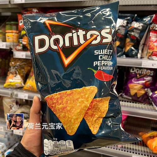 现货荷兰Doritos多力多滋意大利汉堡香肠味香辣芝士玉米薯片休闲