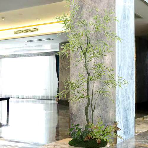 彷真竹子造景室内装饰隔断客厅屏风假绿植盆栽大型植物组合富贵竹