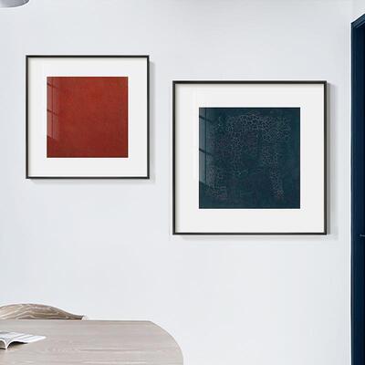 设计师代个性简约色块装晨曦饰画后现艺挂术画红单幅轻奢风格样板