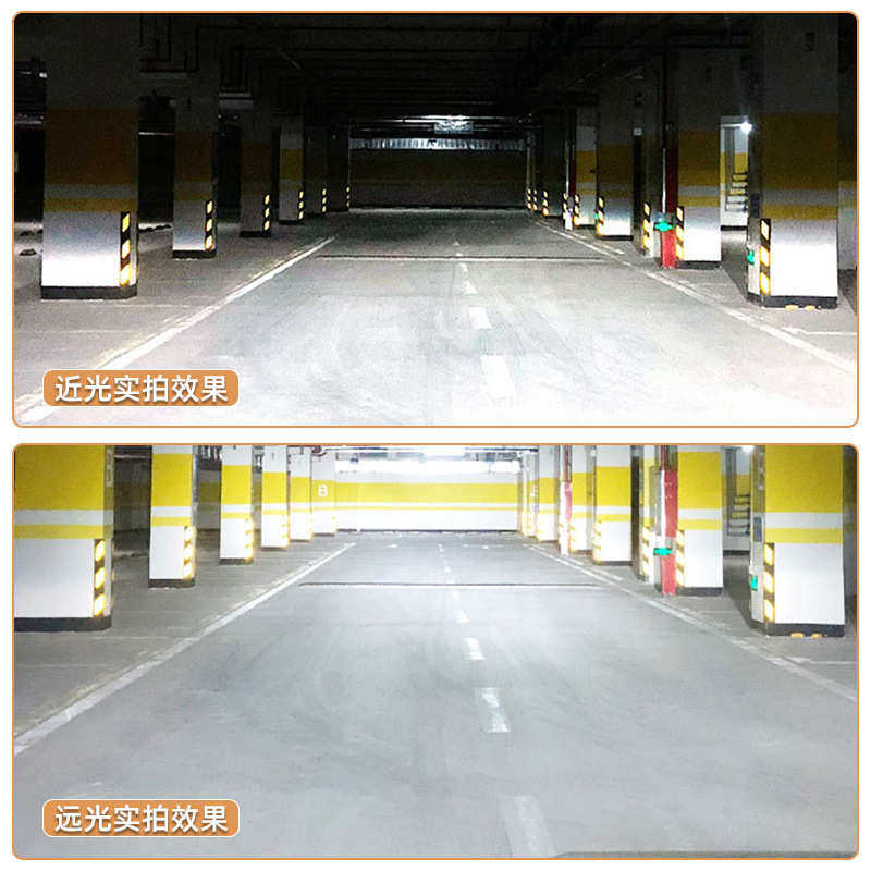 汽车led大灯改装h1h7超亮9005透镜9012远近一体白光H11强光灯泡