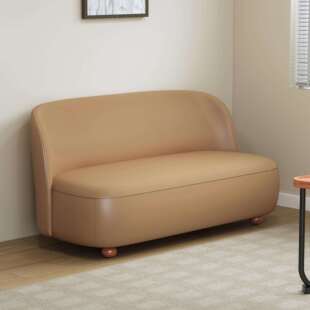 极简小沙发客厅小户型极窄出租房直排双人公寓服装店皮艺沙发卧室