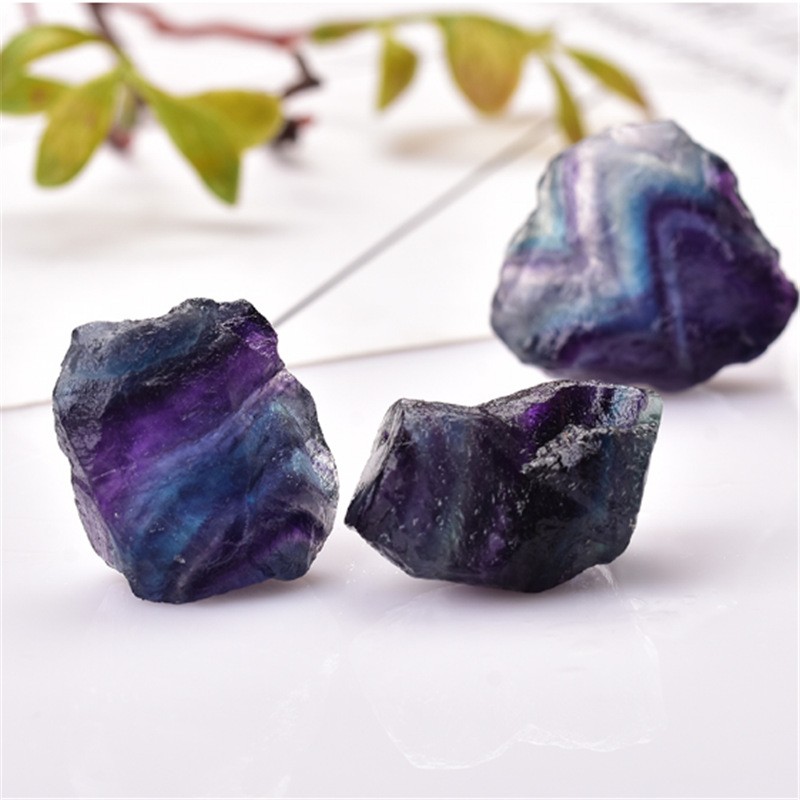 天然彩萤石原石标本七彩萤石老矿水晶碎石原矿摆件矿物晶体毛料