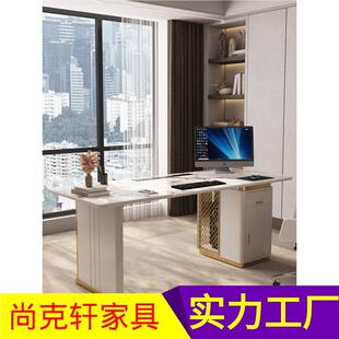 代简约白色台轻式 岩现家板书桌设计感 奢电脑桌小472户型用意式