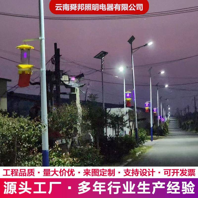 户外太阳能杀虫灯庭院电击式灭蚊灯果园村庄小区光控家用