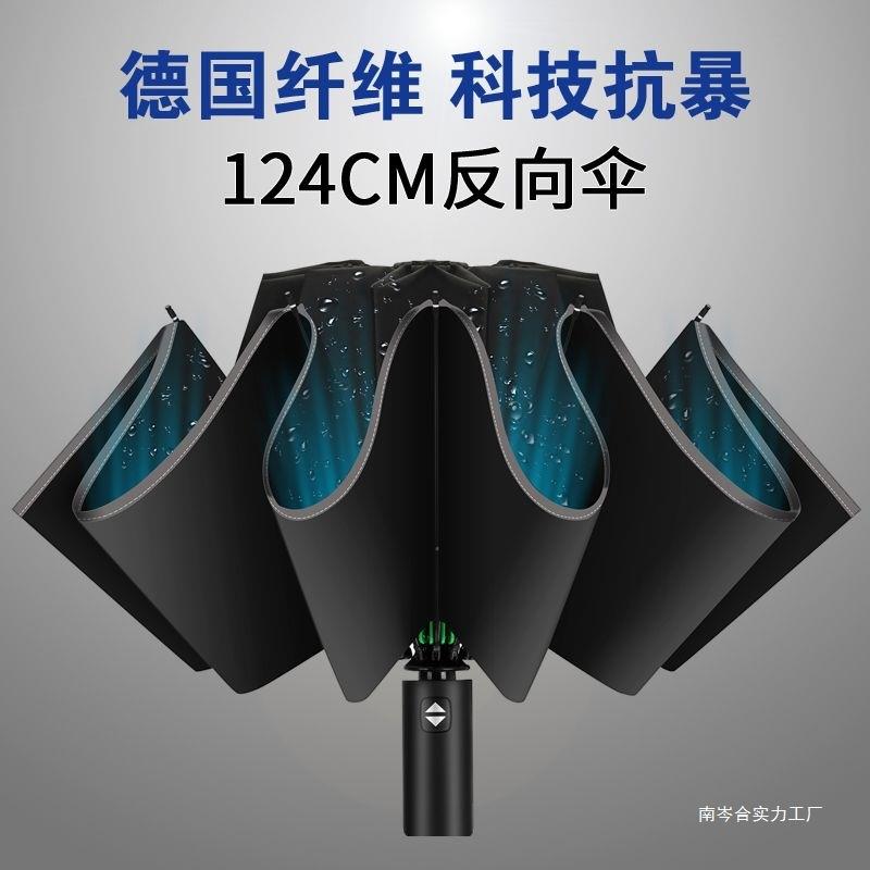 新款绿巨人全自动双人大号折叠雨伞加粗加厚抗风晴雨两用高端防晒图片