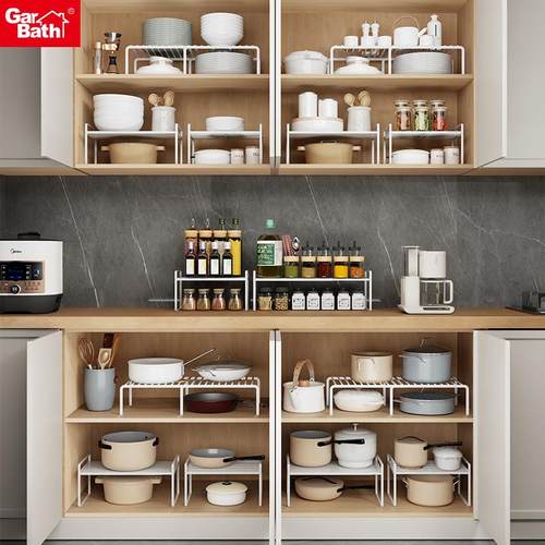 厨房橱柜隔板分层书桌收纳置物架