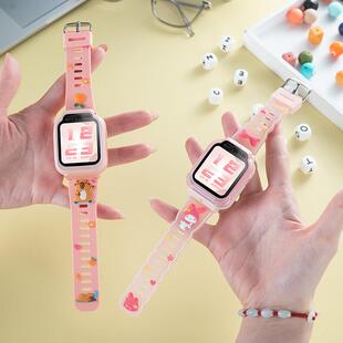 可爱3D立体卡通适用小米米兔儿童电话手表C7A表带7/7X/S1硅胶表带