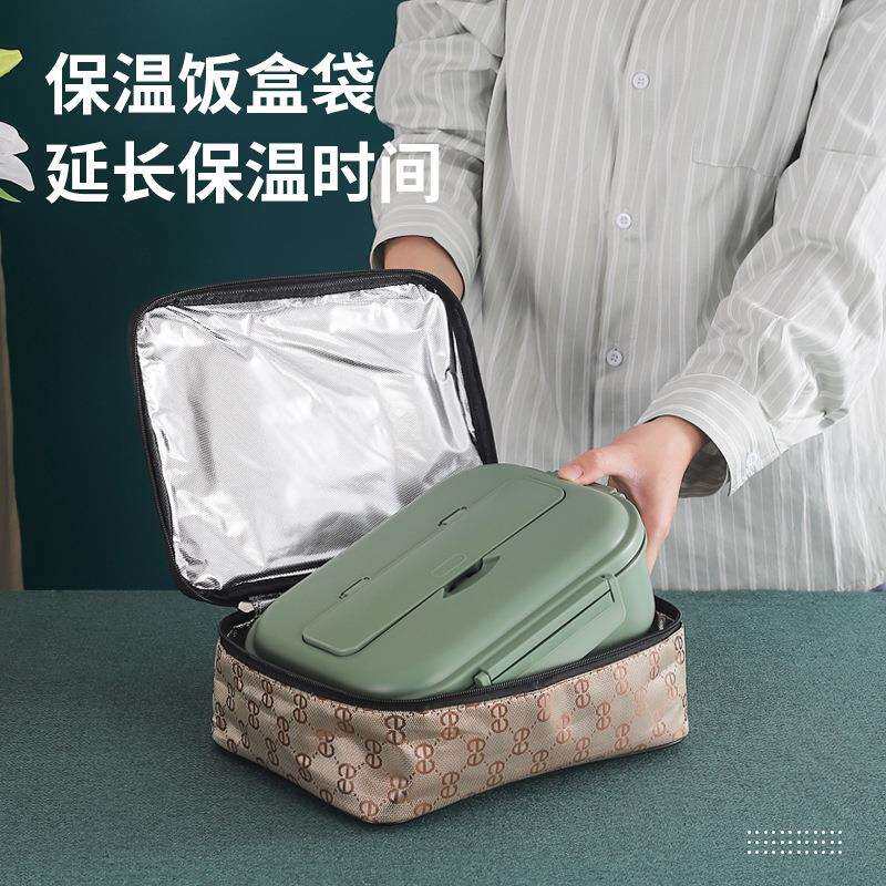 不锈钢 304插电加热饭盒家用车载双线学生餐盒带餐具保温饭盒